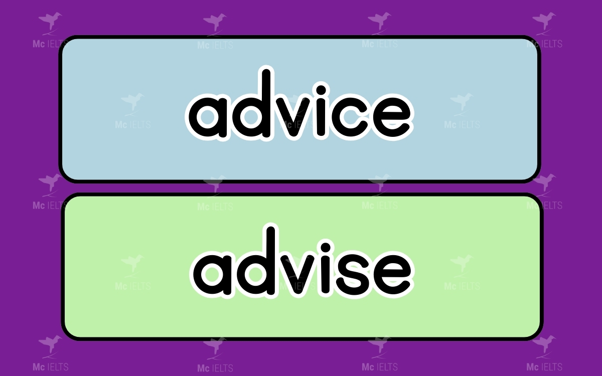 Cặp từ Advice vs Advise