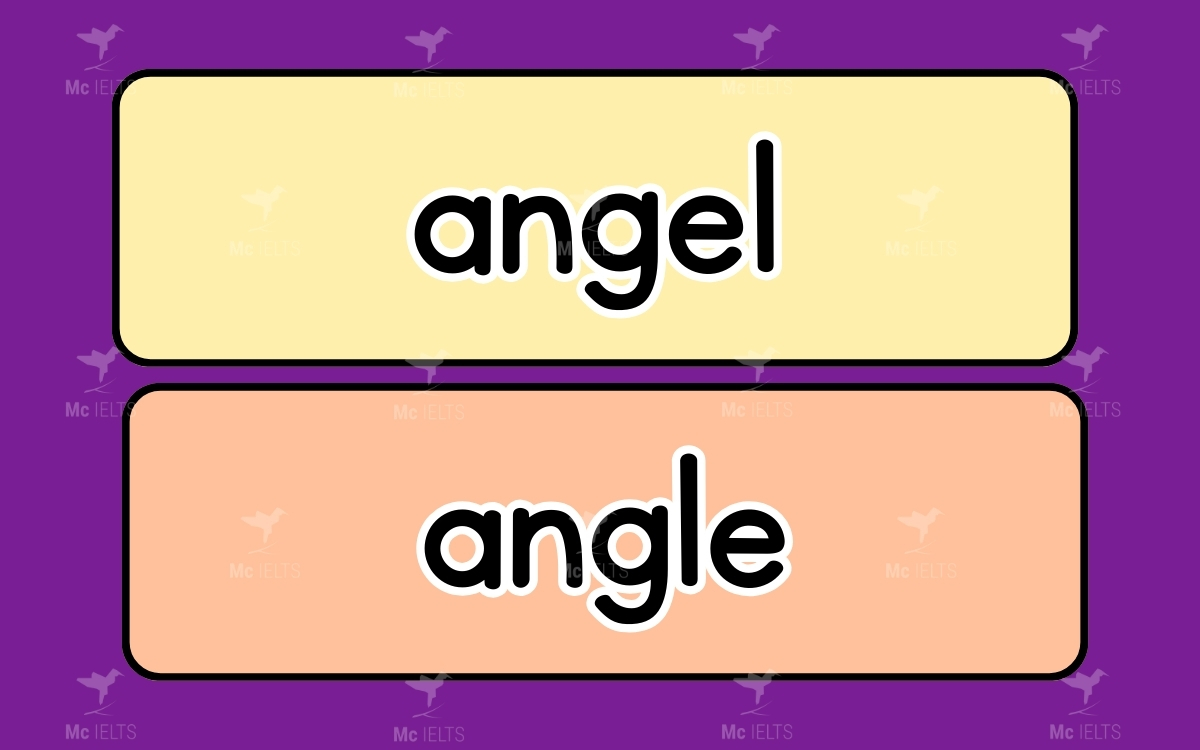 Cặp từ Angel vs Angle