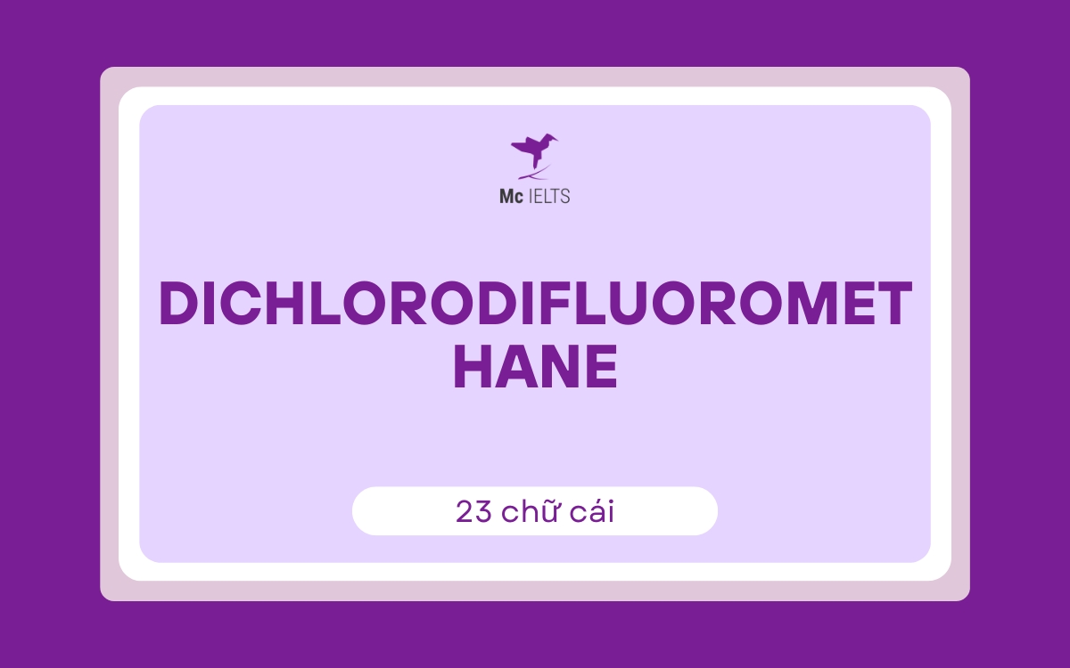 Dichlorodifluoromethane (23 chữ cái)