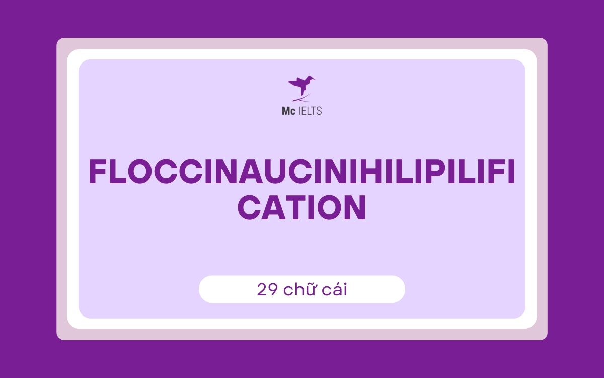 Floccinaucinihilipilification (29 chữ cái)