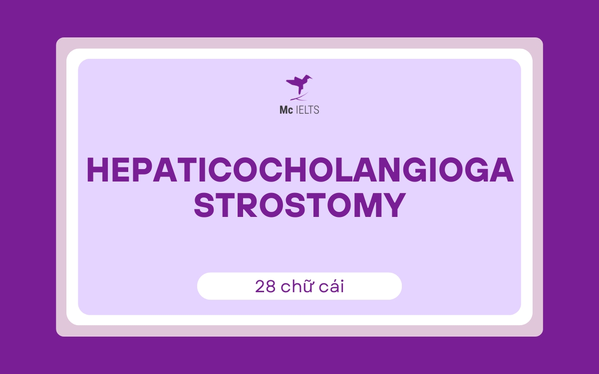 Hepaticocholangiogastrostomy (28 chữ cái)