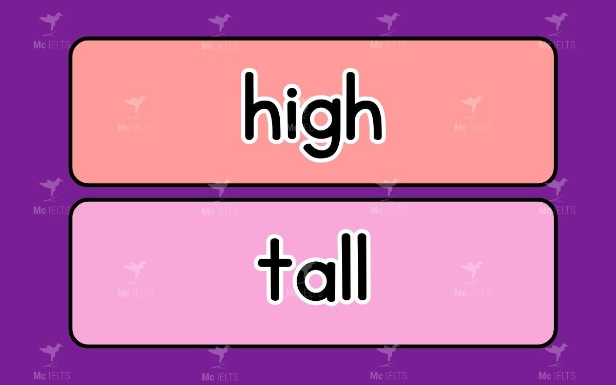 Cặp từ High vs Tall