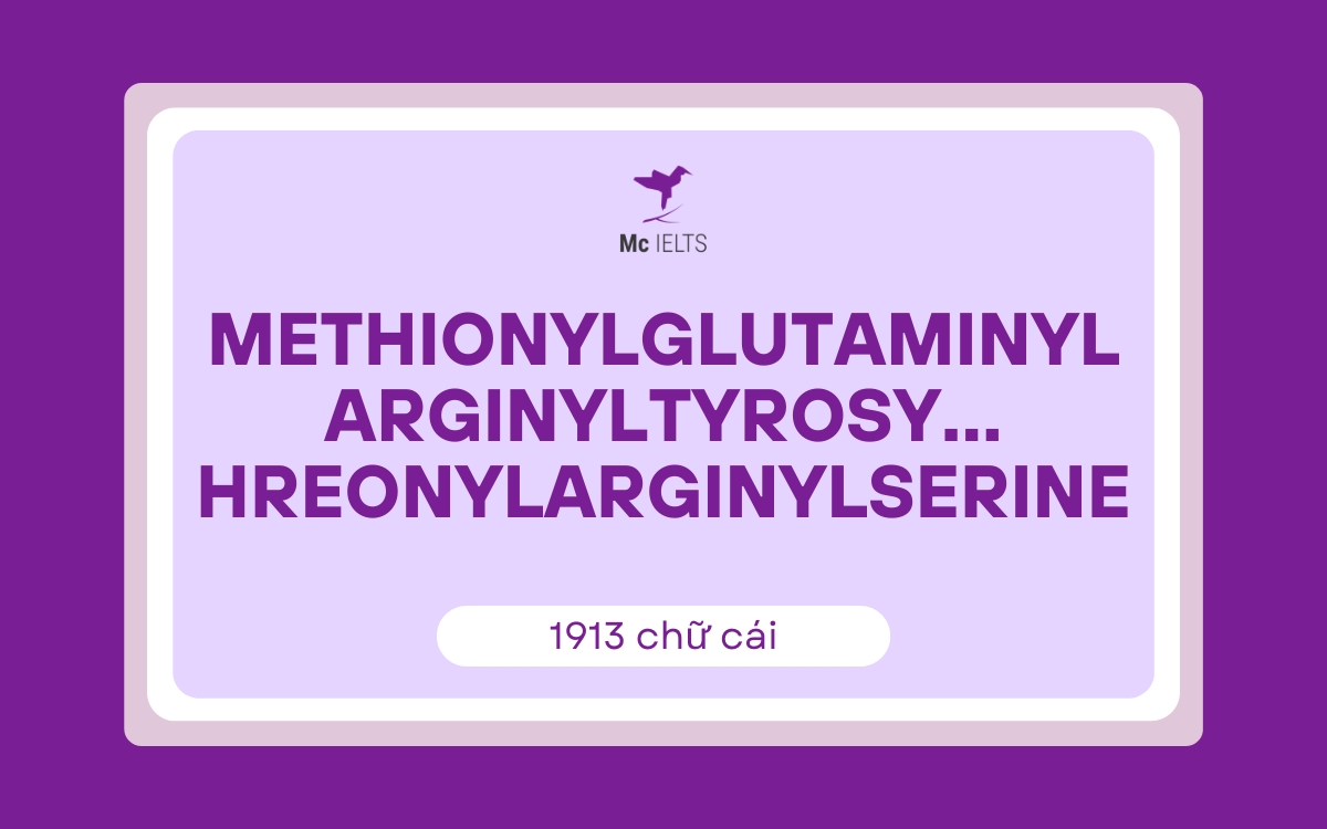 Methionylglutaminylarginyltyrosy…Hreonylarginylserine (1913 chữ cái)