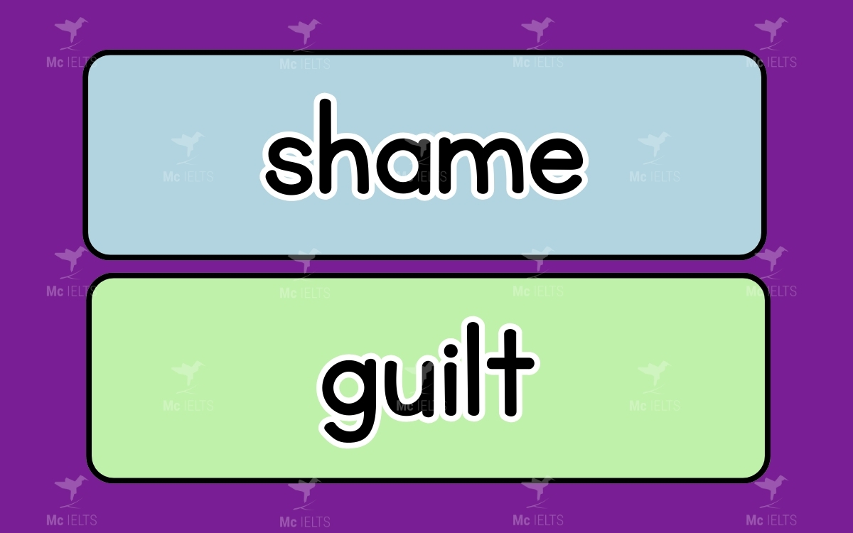 Cặp từ Shame vs Guilt