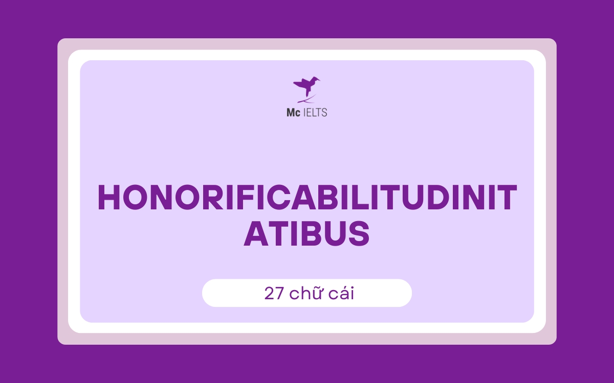 Từ vựng dài nhất trong đố mẹo: Honorificabilitudinitatibus