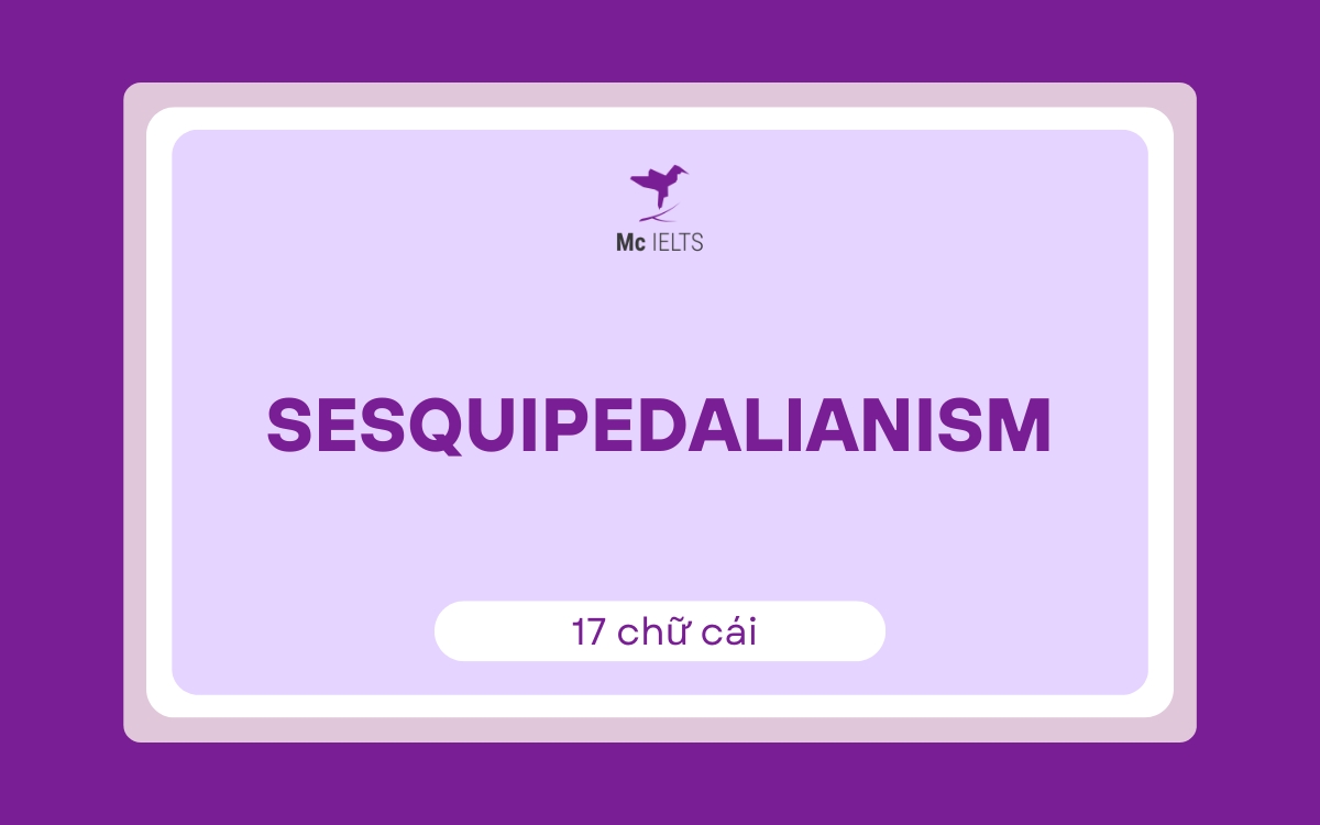 Từ vựng dài nhất trong đố mẹo: Sesquipedalianism