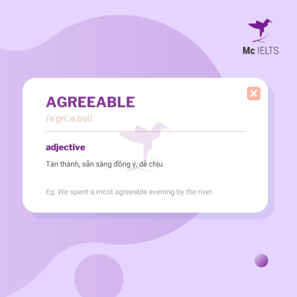Vocabulary agreeable - Topic Communication
