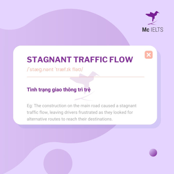 Vocabulary Stagnant traffic flow - Topic Traffic Jam