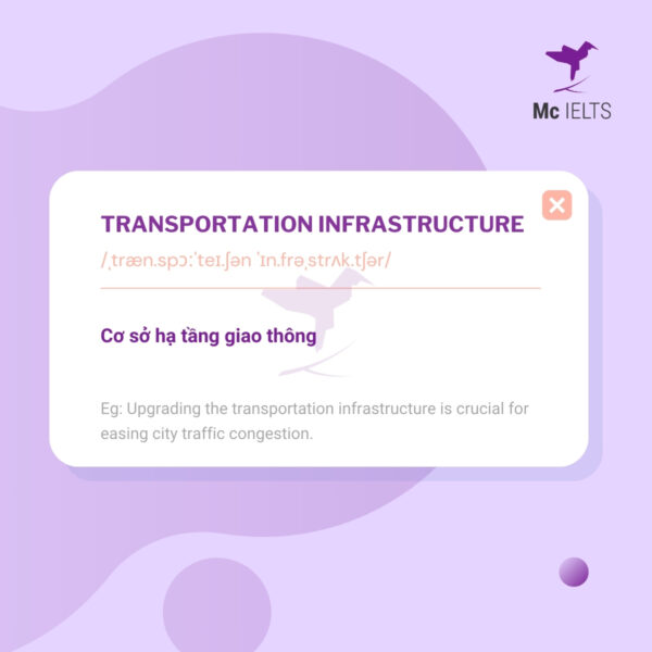 Vocabulary Transportation infrastructure - Topic Traffic Jam