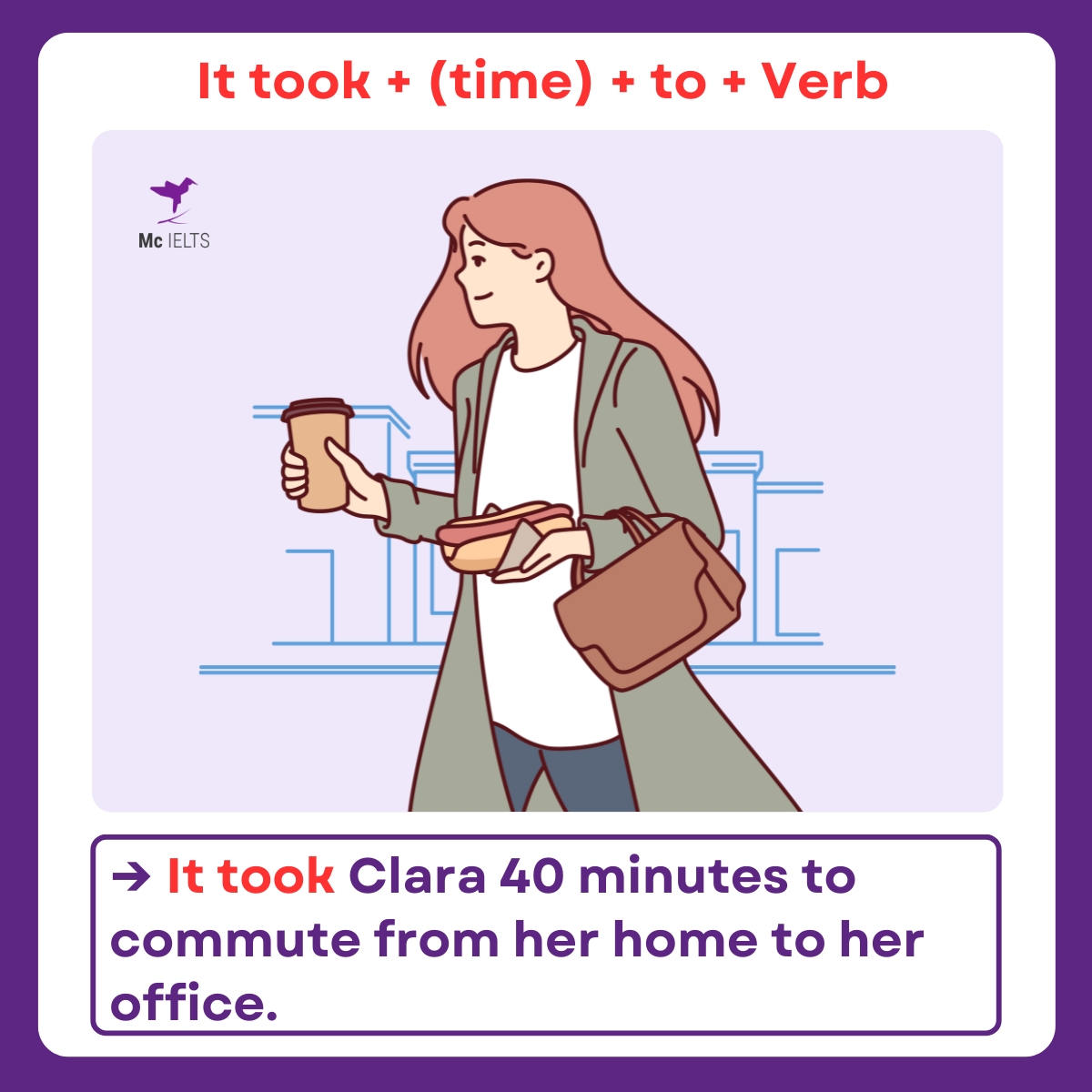 Ví dụ cấu trúc It took + (time) + to + Verb