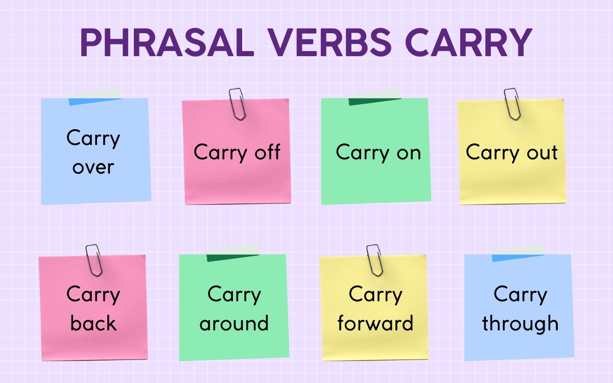 Các phrasal verb của Carry bạn cần nắm