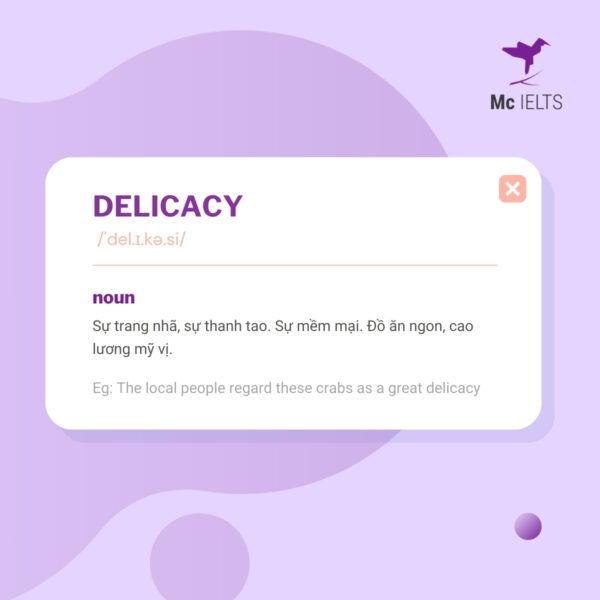 Vocabulary delicacy topic Festival