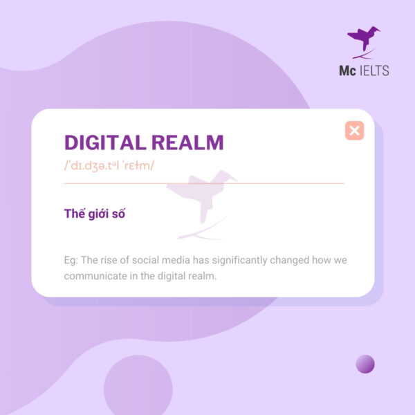 Vocabulary digital realm topic Social Media
