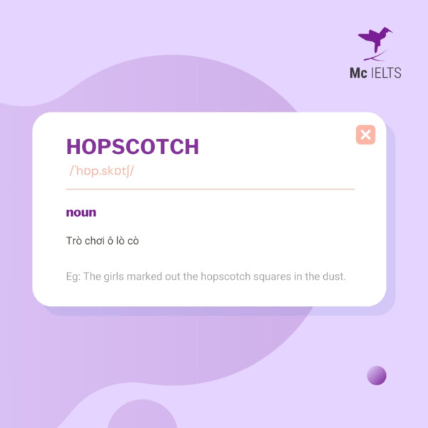 Vocabulary hopscotch topic Tell about childhood