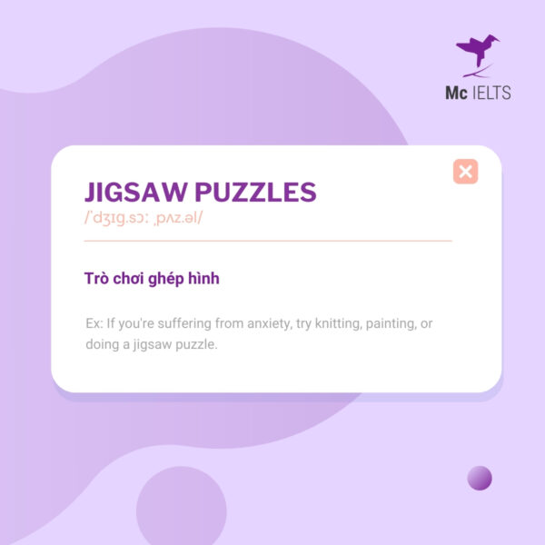 Vocabulary jigsaw puzzles topic Tell about childhood