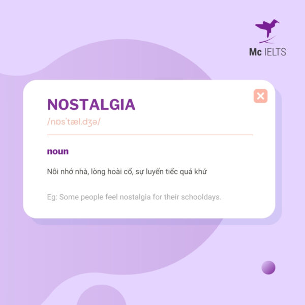 Vocabulary nostalgia topic Tell about childhood