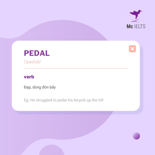 Vocabulary pedal topic Tell about childhood