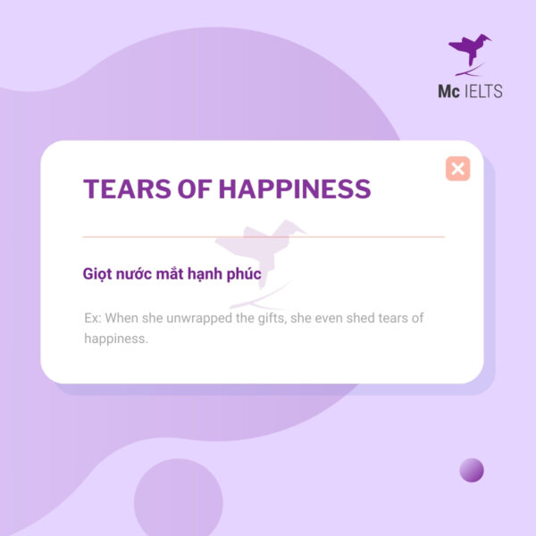 Vocabulary tears of happiness topic Gifts