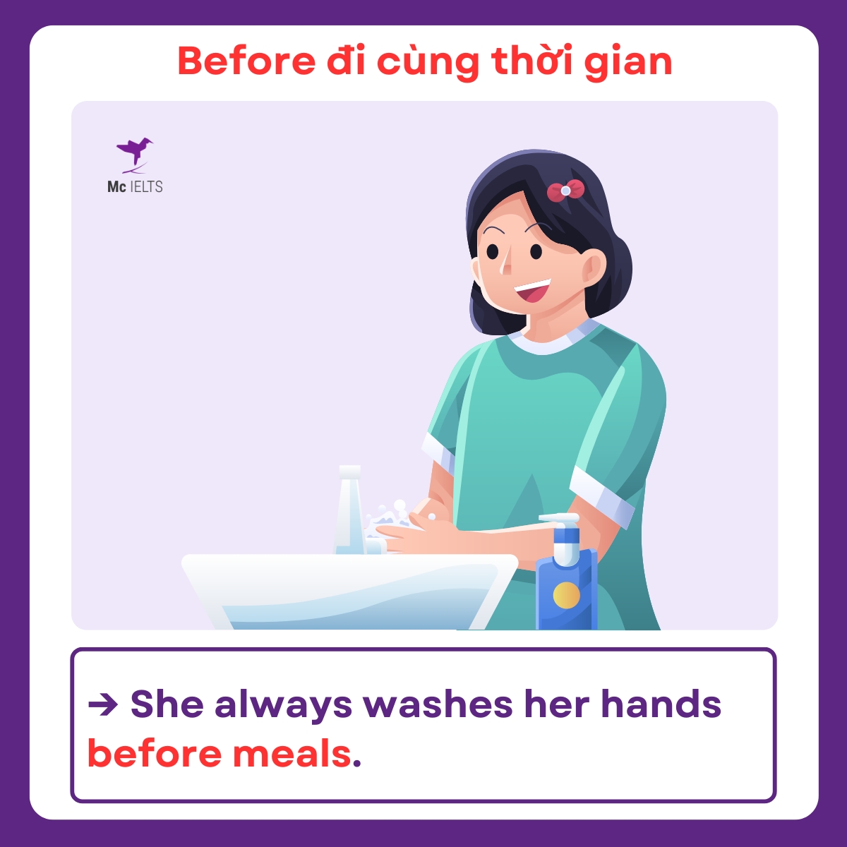 Cấu trúc sau Before đi cùng thời gian