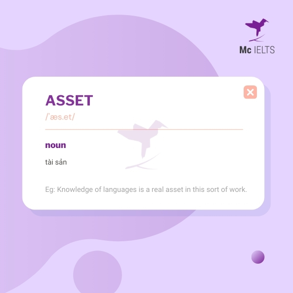 Vocabulary asset topic Money