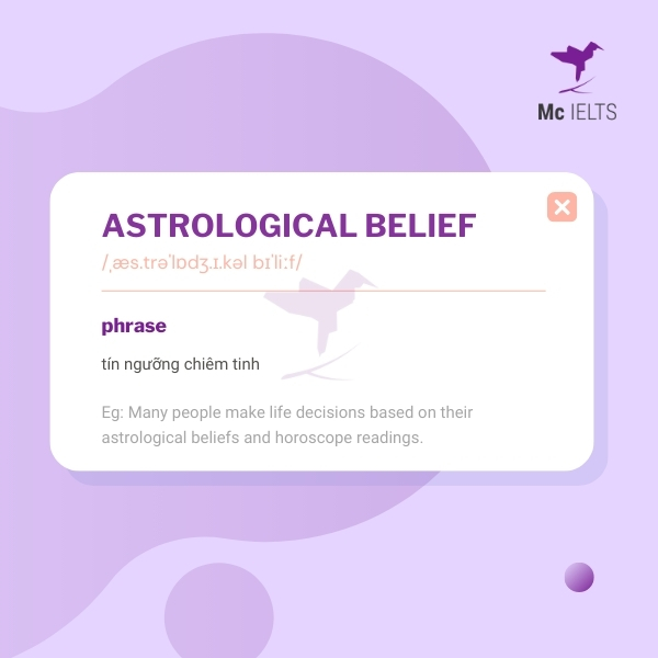 Vocabulary astrological belief topic Name