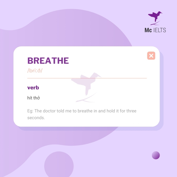 Vocabulary breathe topic Environment