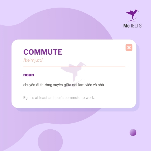 Vocabulary commute topic Transportation