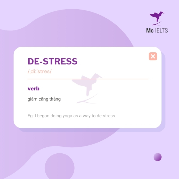 Vocabulary de-stress topic Leisure time