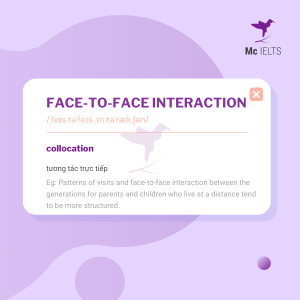 Vocabulary face-to-face interaction topic Accommodation