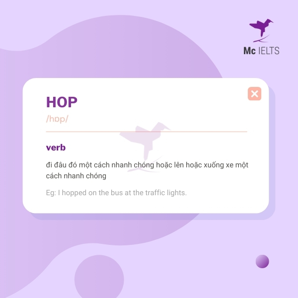 Vocabulary hop topic Transportation