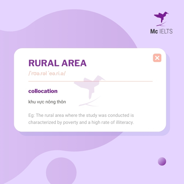 Vocabulary rural area topic Environment