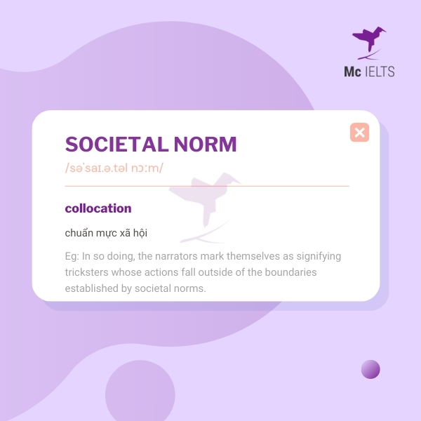 Vocabulary societal norm topic Leisure time