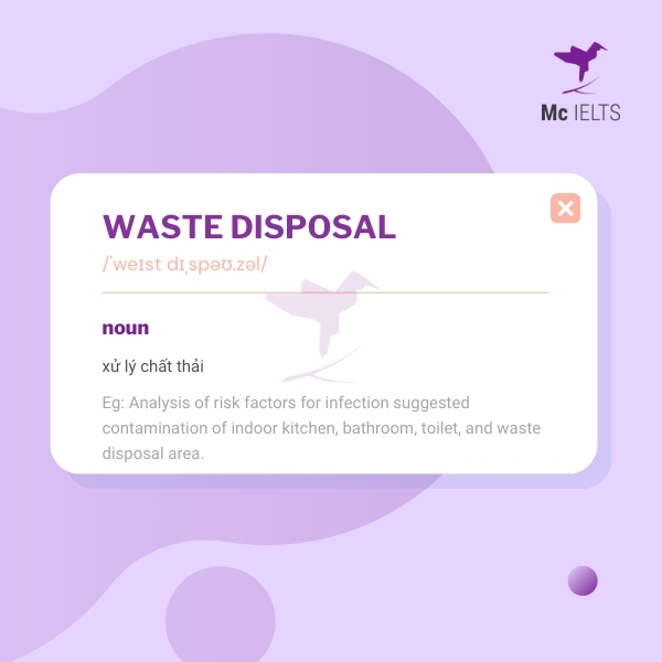 Vocabulary waste disposal topic Environment