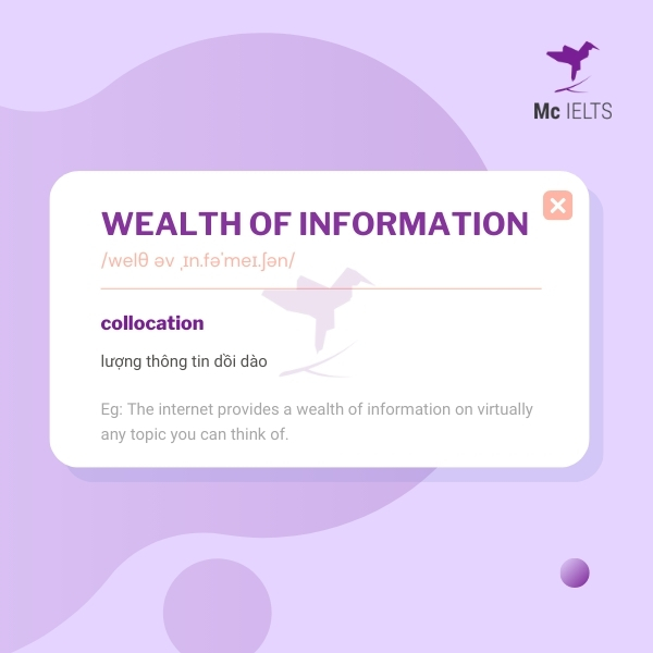 Vocabulary wealth of information topic Technology