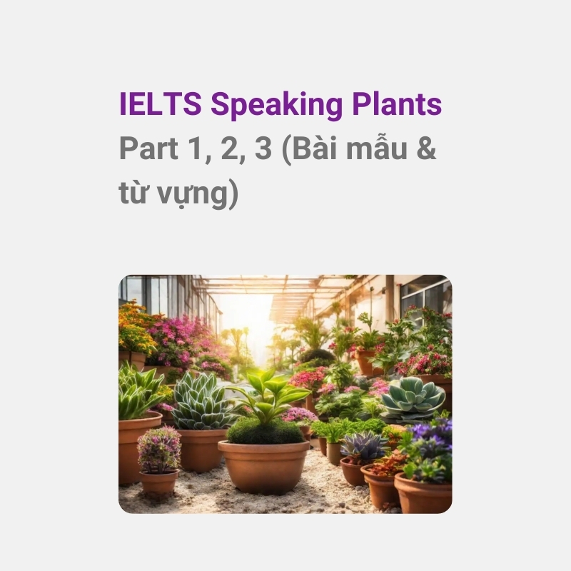 IELTS Speaking Plants