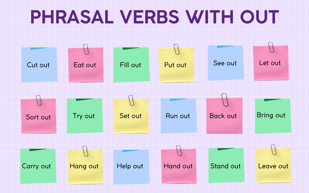 Tổng hợp những phrasal verbs Out