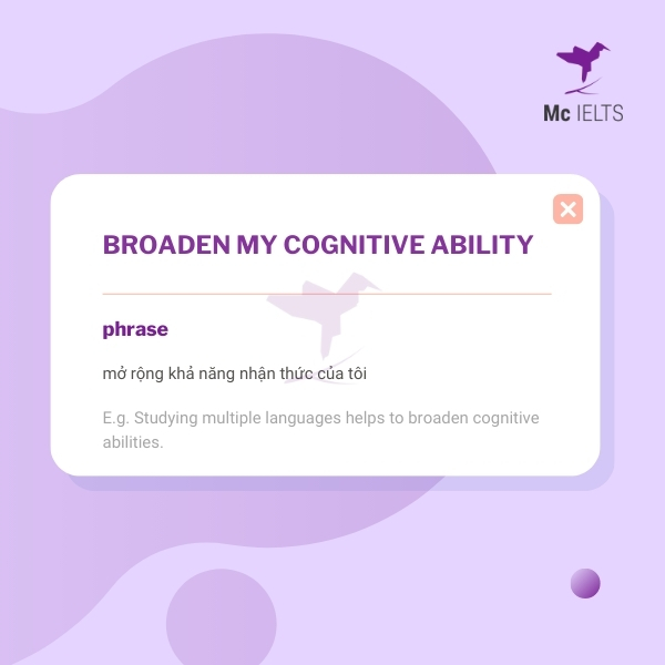 Vocabulary broaden my cognitive ability topic Language