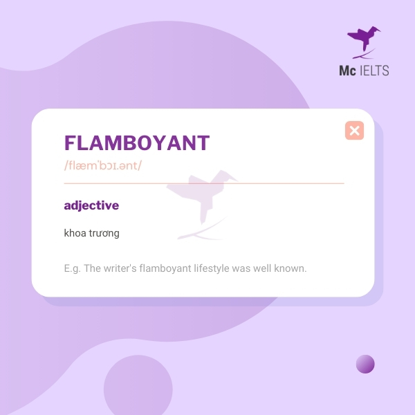 Vocabulary flamboyant topic Culture