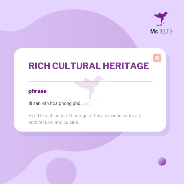 Vocabulary rich cultural heritage topic Language