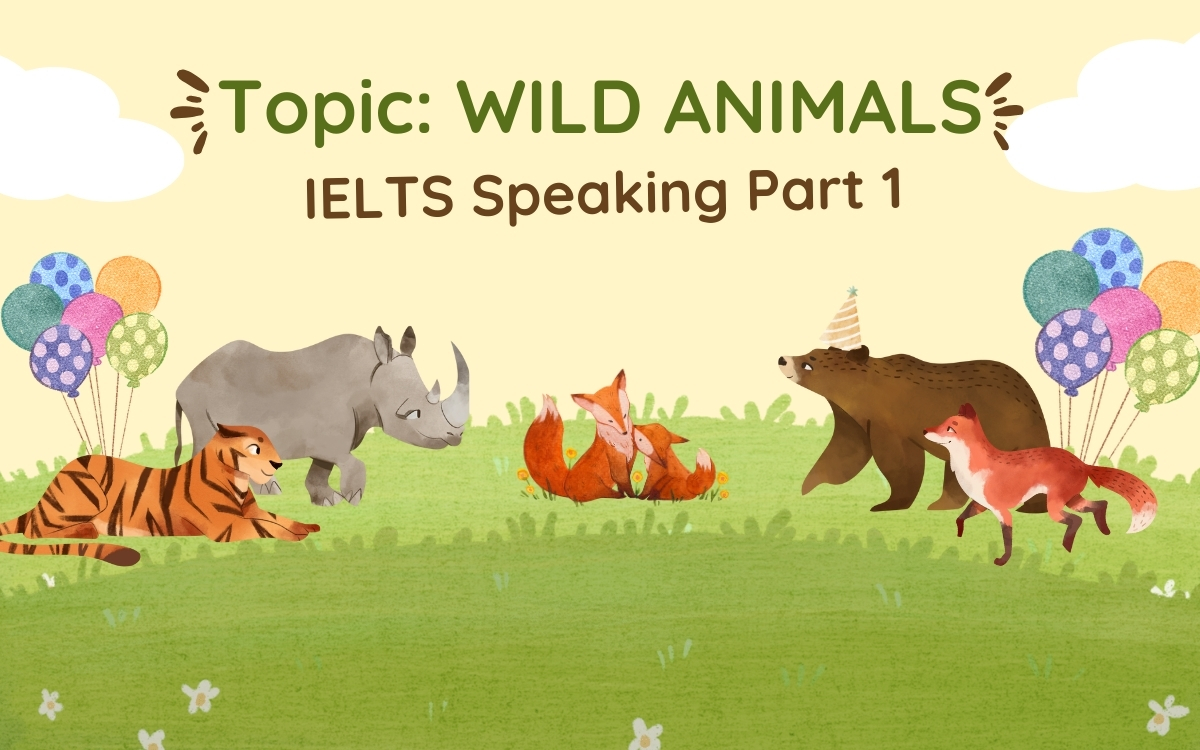 Sample answer topic Speaking part 1 Wild Animals 