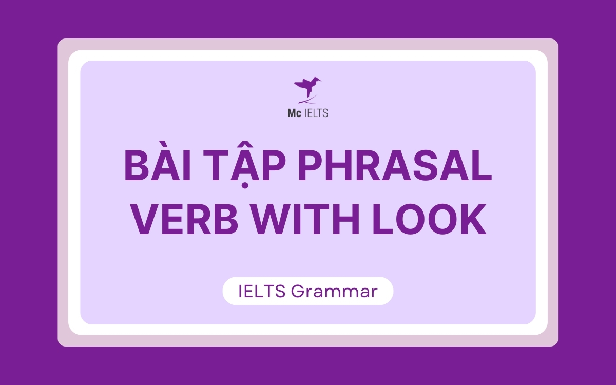 Bài tập vận dụng Phrasal verbs with Look