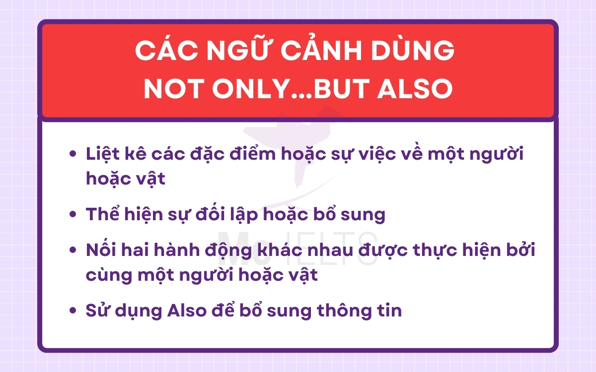 Not only but also cách dùng và bài tập