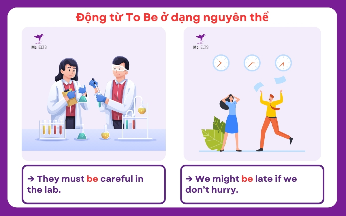 Cách dùng động từ tobe ở dạng nguyên thể