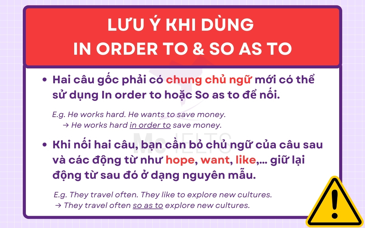 In order to đi với gì? Bài tập áp dụng In order to