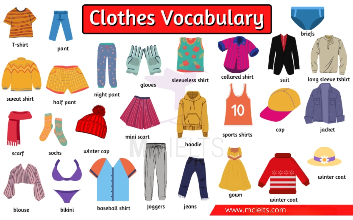 Vocabulary phổ biến trong chủ đề Do you enjoy buying clothes IELTS Speaking