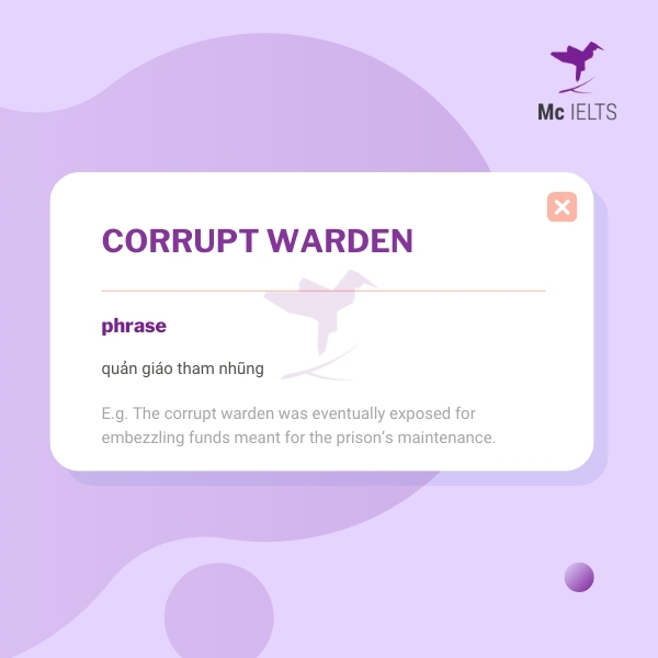 Vocabulary corrupt warden topic Films/Movies