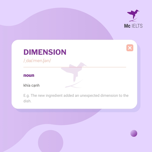 Vocabulary dimension topic Desserts/Sweets & Cakes