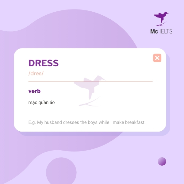 Vocabulary dress topic Clothes/Clothing