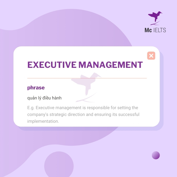 Vocabulary executive management topic Society