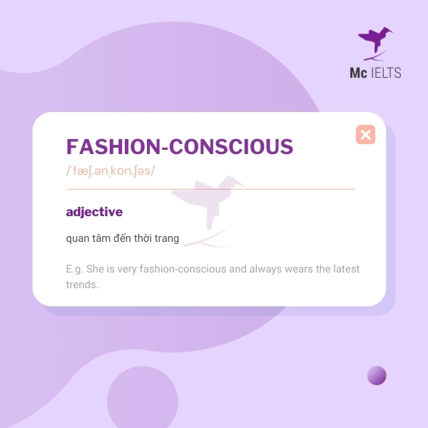 Vocabulary fashion-conscious topic Clothes/Clothing